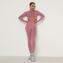 Load image into Gallery viewer, Seamless Sport Set High Waist Belly Control Legging
