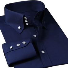 Load image into Gallery viewer, Luxury Button Up Silk Cotton Slim Fit Shirt
