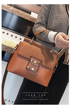 Load image into Gallery viewer, Leather PU Buckle Handbag Crossbody Bag
