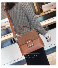 Load image into Gallery viewer, Leather PU Buckle Handbag Crossbody Bag
